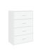 Wooden Chest of Drawers White 60x31x84cm