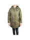 Unity Women's Short Parka Jacket for Winter with Hood Green