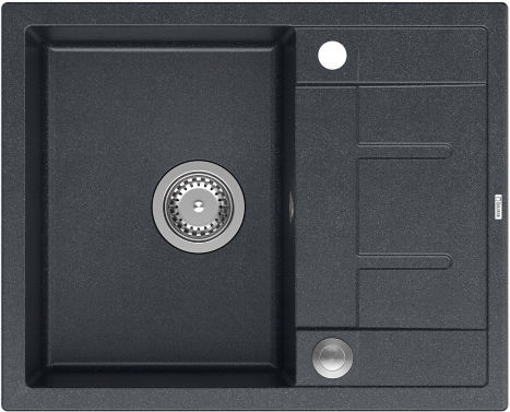 GraniteQ Morgan Ένθετος Νεροχύτης Inox Μ62xΠ50cm Μαύρος