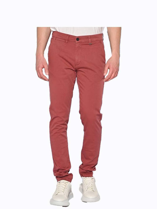 Brokers Jeans Παντελόνι Chino Ελαστικό Κόκκινο