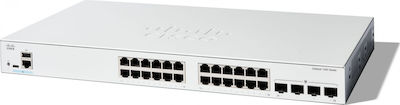 Cisco C1200-24T-4G Verwaltet L2 PoE+ Switch mit 24 Ports Gigabit (1Gbps) Ethernet und 4 SFP Ports