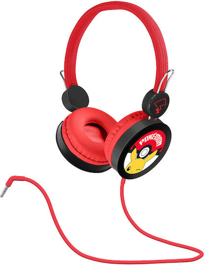 Celly Pokemon Pikachu Cu fir Pentru copii Over Ear Căști Roșii