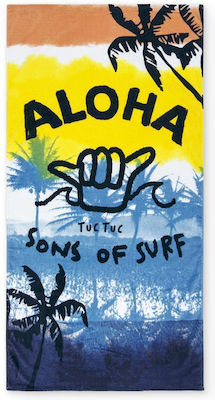 Tuc Tuc Kids Beach Towel Blue 150x75cm