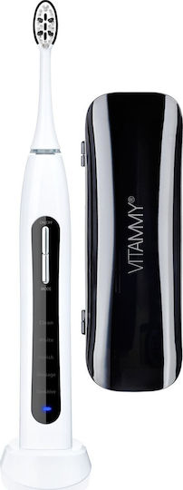 Vitammy Elektrische Zahnbürste mit Drucksensor und Reisetasche Schwarz