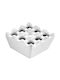 Windfester Melamin-Aschenbecher 9x9x3,8cm 55g weiß Stück 6