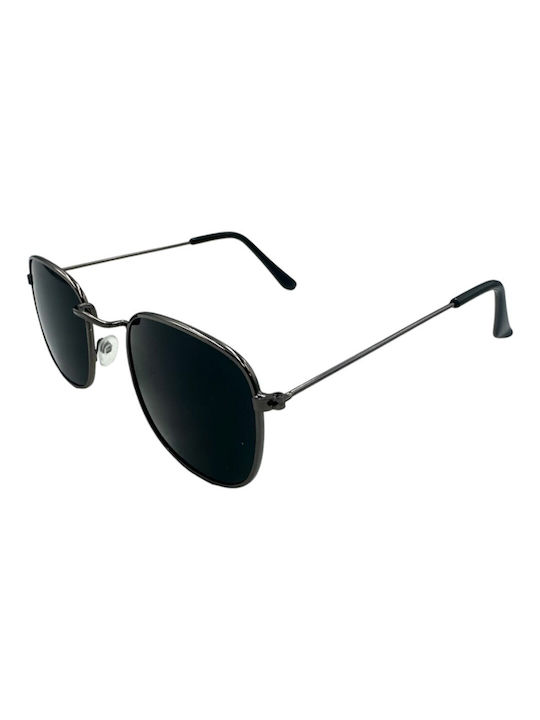 V-store Sunglasses with Gray Metal Frame and Black Lens 9293-01