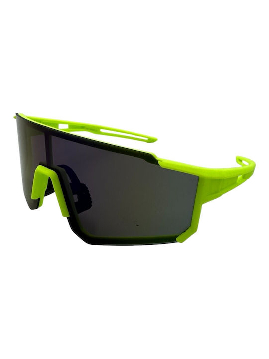 V-store Sunglasses with Green Plastic Frame and Gray Lens 9815-01