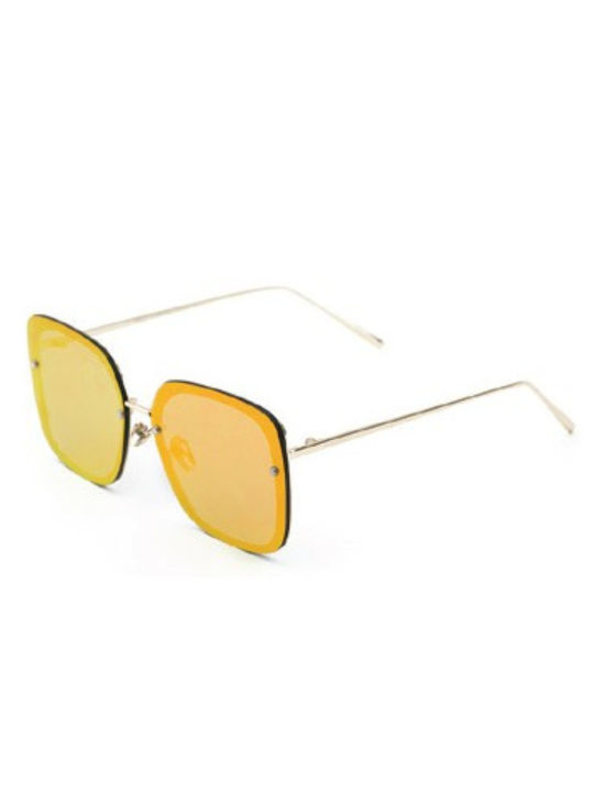 V-store Women's Sunglasses with Gold Metal Frame and Yellow Lens 20.520YELLOW