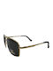 V-store Unisex Sonnenbrille mit Gold Metall Gestell und Gray Polarisiert Linse