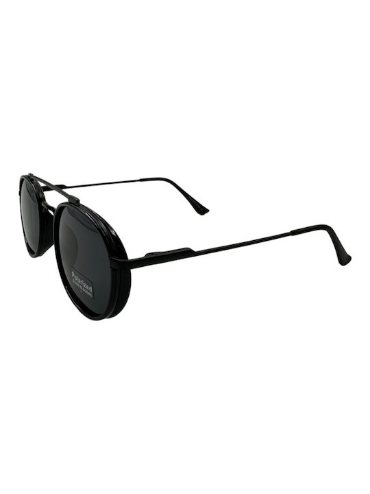 V-store Sunglasses with Black Frame and Black Polarized Mirror Lens POL9003-01
