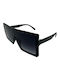 V-store Women's Sunglasses with Black Plastic Frame and Black Gradient Lens 8191-01