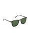 Moken Sunglasses with Green Plastic Frame and Green Polarized Lens MKNF01-OLV-GRN