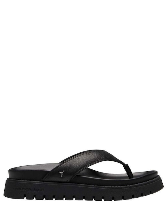 Windsor Smith Piele Sandale dama în Negru Culoare