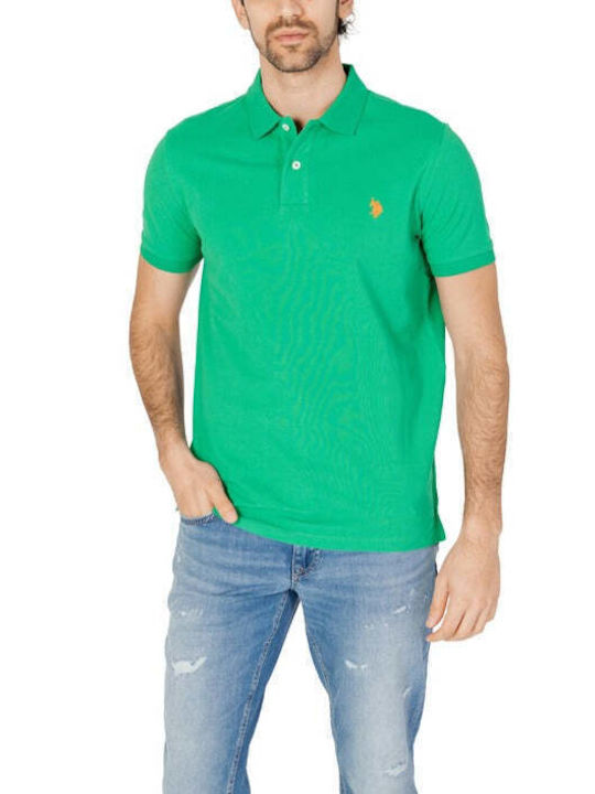 U.S. Polo Assn. Assn Bluza Bărbătească cu Mânecă Scurtă Polo Verde