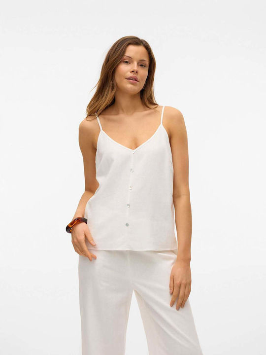 Vero Moda Women's Blouse with Straps Ecru