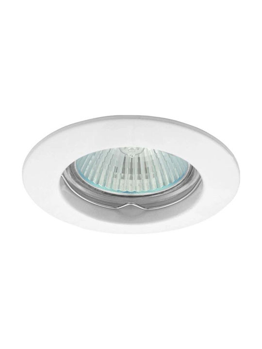 Kanlux Metalic Spot Încorporat cu Soclu GX5.3 Alb 7.9x7.9cm. 1buc