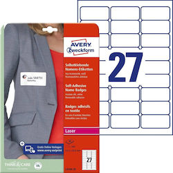 Avery Self-Adhesive Rectangular A4 Labels 63.5x29.6mm Avery Self-Adhesive Rectangular A4 Labels 63.5x29.6mm