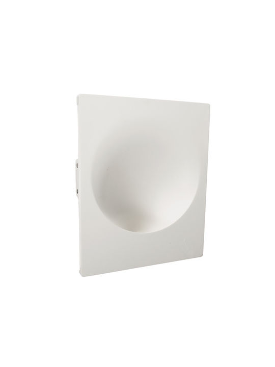 VK Lighting Rechteckig Gips Einbau Spot mit Fassung GU10 Weiß 35x29cm. 1Stück