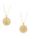 Art d or Charm Amulet Virgin Mary from Gold 9 K with Zircon
