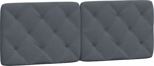 vidaXL Stoff-Kopfstütze Für Bett Dunkelgrau 142x48cm