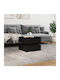 Square Side Wooden Coffee Table Black W50xL50xH40cm