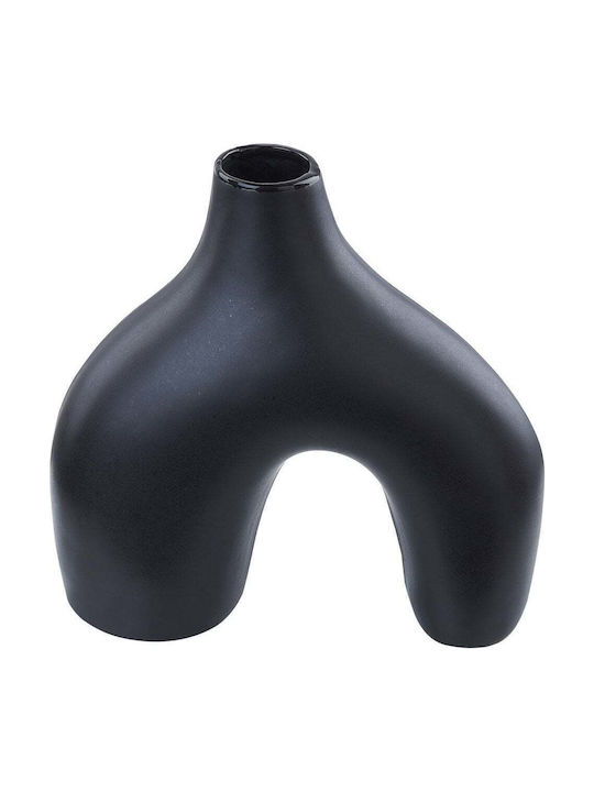 Beliani Decorative Vase Black