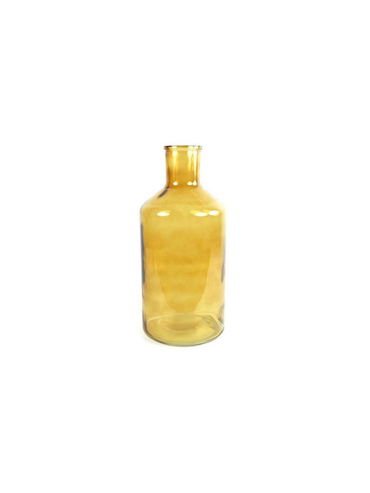 Atmosphera Decorative Vase Μπουκάλι Yellow 24x24x51cm