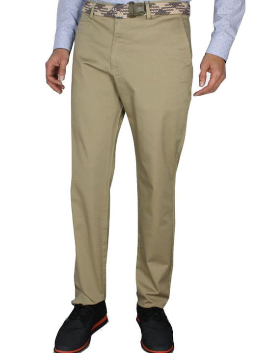Hose Chino Elastisch in Schlanker Passform Beige