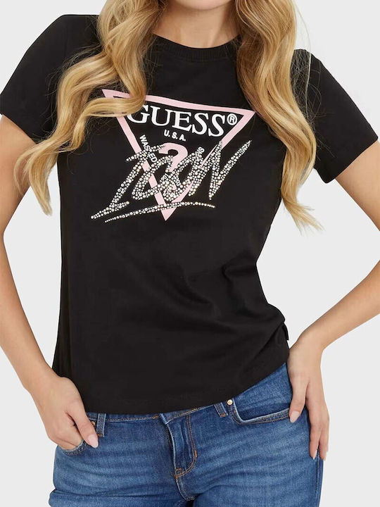 Guess Women's T-shirt Jet Black