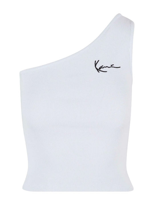 Karl Kani Signature Damen Bluse Baumwolle Ärmellos White