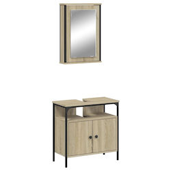 vidaXL Cabinet de chiuveta cu oglindă L42xl12xH60cm Oaks
