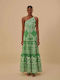 Farm Rio Maxi Dress with Ruffle Green