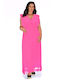 Raiden Maxi Rochie cu Volane Fuchsia