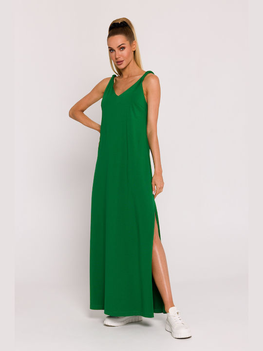 MOE Maxi Dress with Slit Green