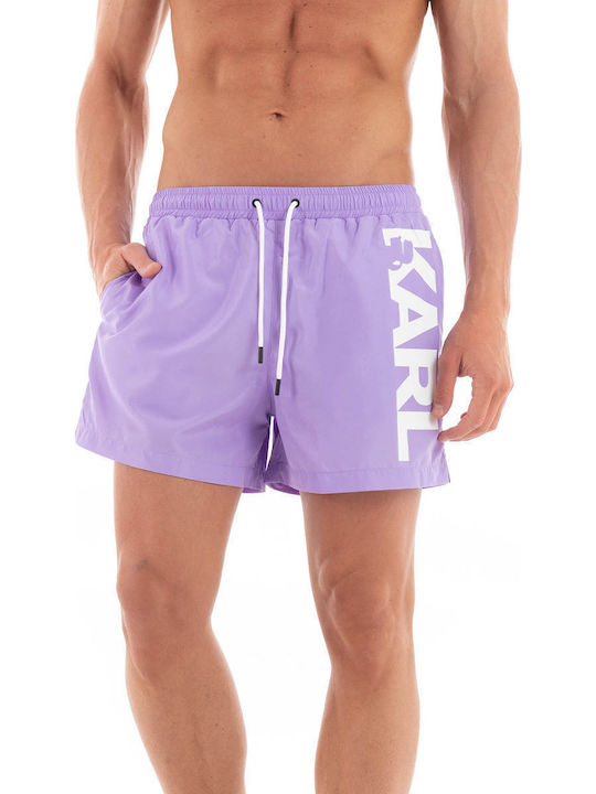 Karl Lagerfeld Ikonik Ανδρικό Μαγιό Σορτς Purple