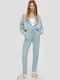 Women's Fabric Trousers Light Blue