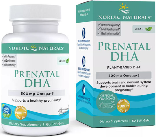 Nordic Naturals Вегански Пренатален DHA 500мг 60 Меки Капсули