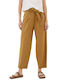 Namaste Women's High-waisted Cotton Trousers with Elastic Rust