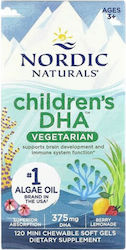 Nordic Naturals Children's DHA Vegetarian 375mg 120 μασώμενες ταμπλέτες Berry Lemonade