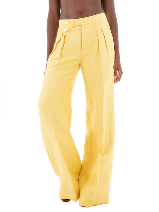 Ralph Lauren Damen Stoff Hose YELLOW