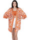 Damen Kimono Orange