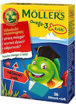 Moller's Potrivit pentru copii 36 bomboane de jeleu Zmeură