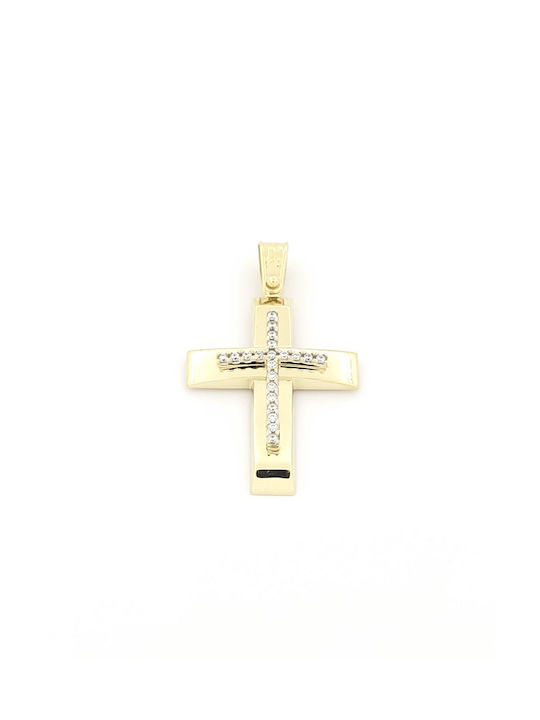 Anorado Damen Gold Kreuz 14K mit Kette