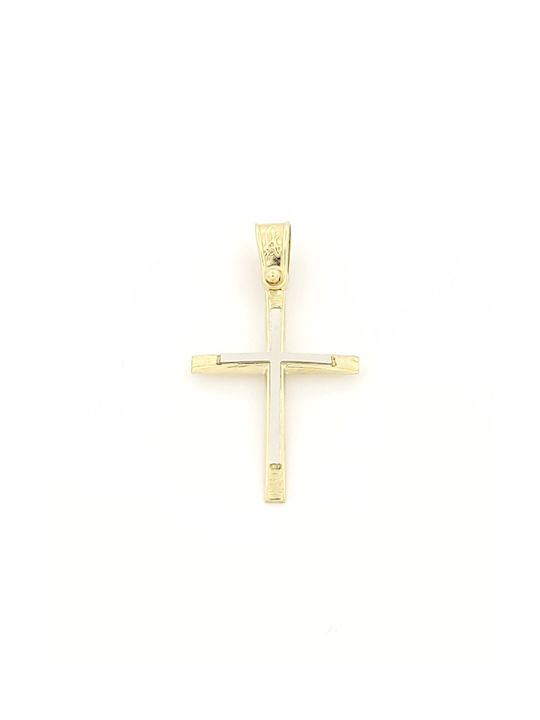 Anorado Men's Gold Cross 14K with Chain