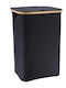 Aria Trade Laundry Basket Fabric Folding 30x40x30cm Black