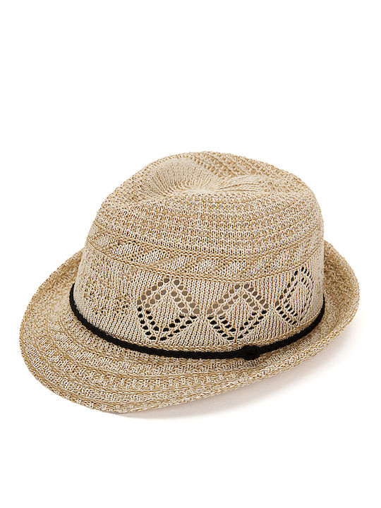 In Linea Firenze Fabric Women's Fedora Hat Beige