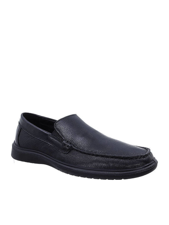 Imac Men's Leather Loafers Black