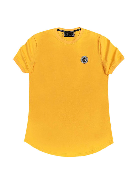 Vinyl Art Clothing T-shirt Bărbătesc cu Mânecă Scurtă YELLOW 19510-27