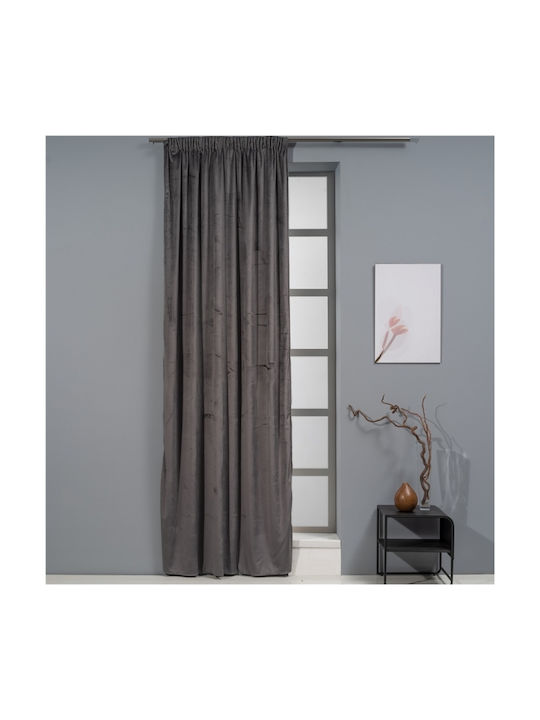 Artisti Italiani Vorhang mit Bleistiftfalten Gray 140x270cm