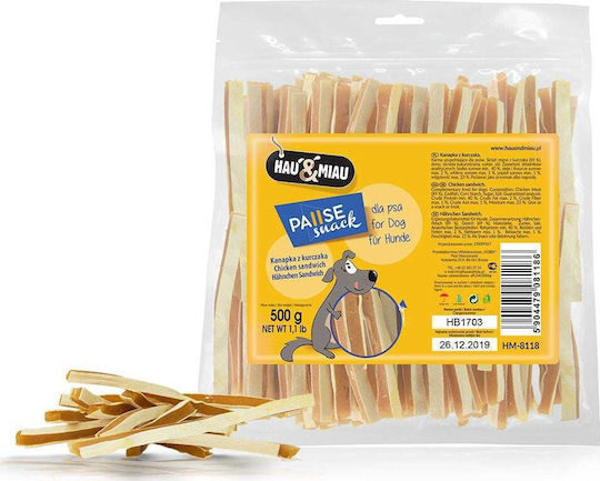 Hau & Miau Dog Treat with Chicken, Meat and Cod 500gr